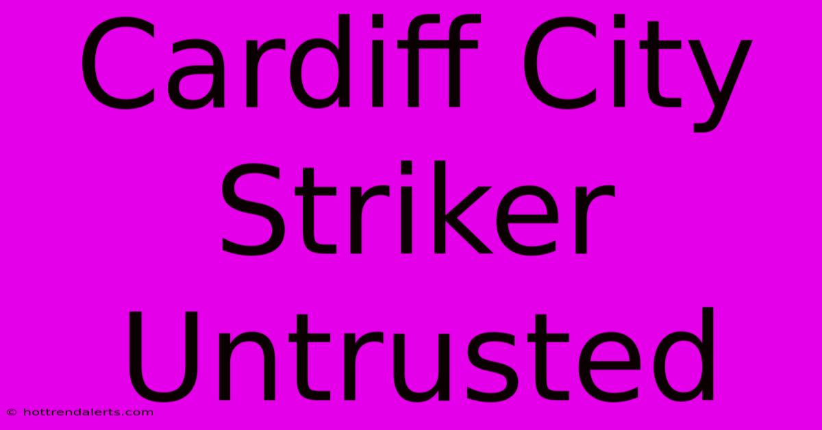 Cardiff City Striker Untrusted