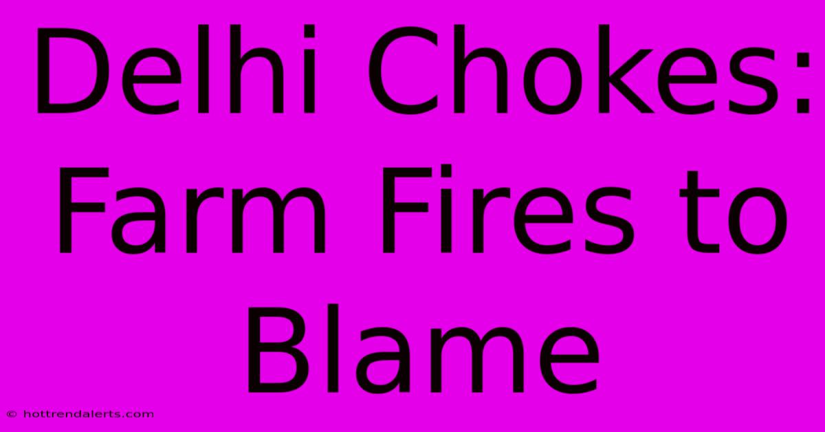 Delhi Chokes: Farm Fires To Blame