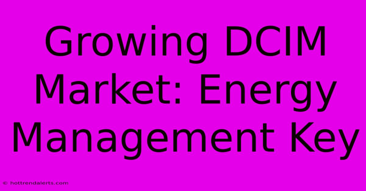 Growing DCIM Market: Energy Management Key