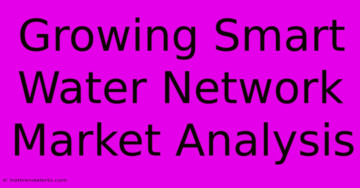 Growing Smart Water Network Market Analysis