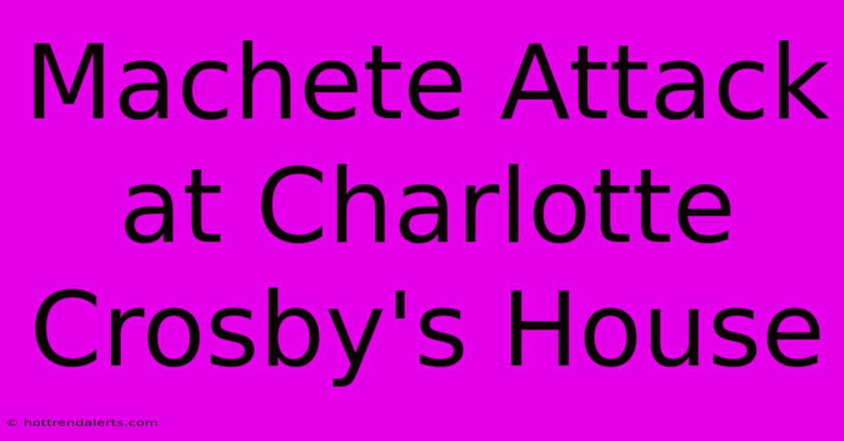 Machete Attack At Charlotte Crosby's House