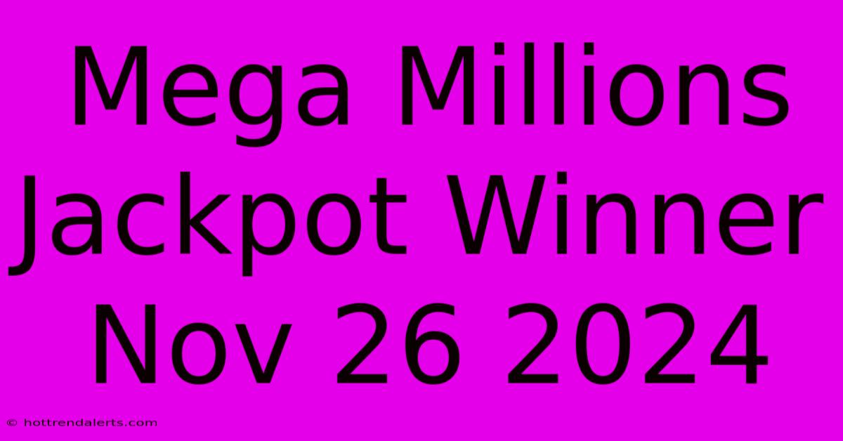 Mega Millions Jackpot Winner Nov 26 2024