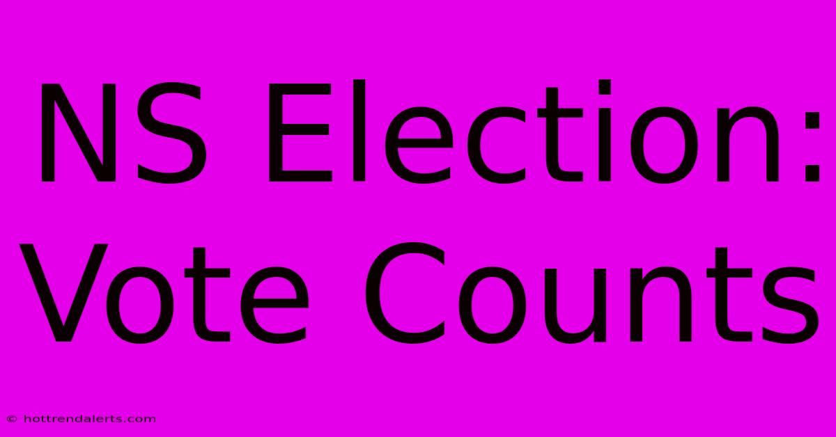 NS Election: Vote Counts