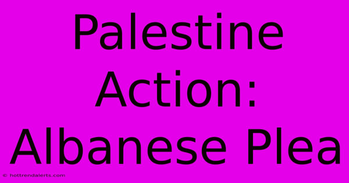 Palestine Action: Albanese Plea