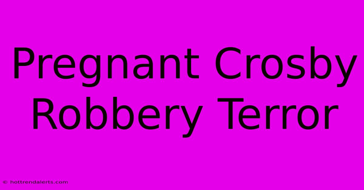 Pregnant Crosby Robbery Terror