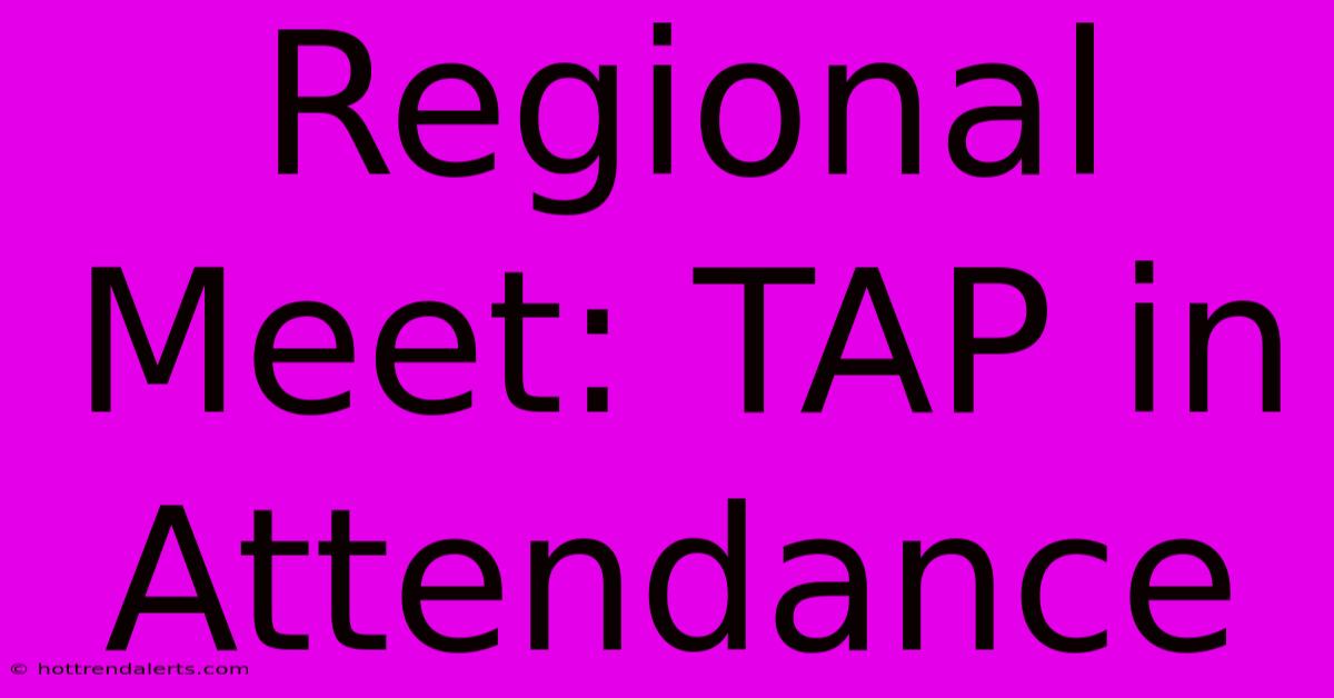 Regional Meet: TAP In Attendance