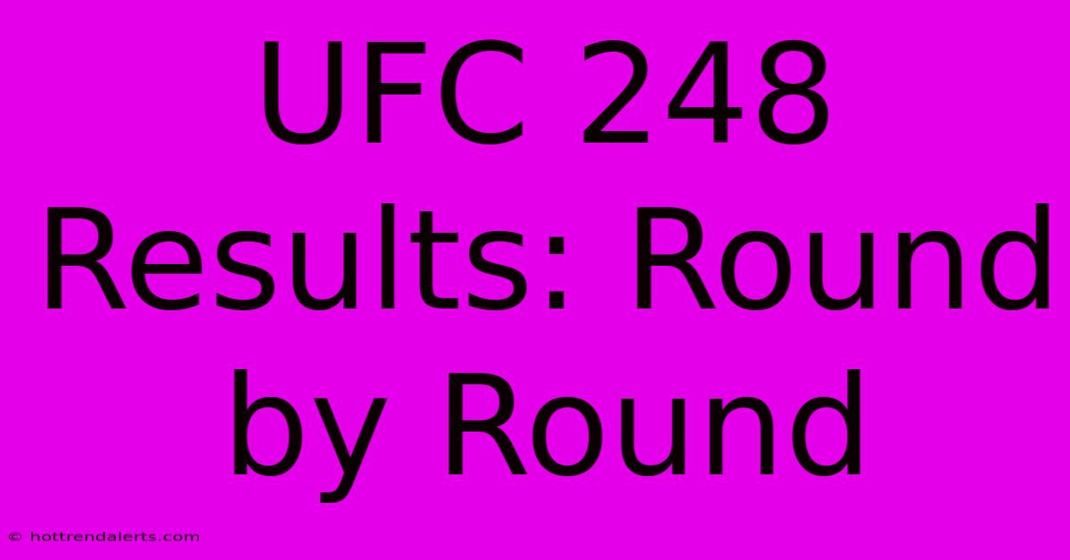 UFC 248 Results: Round By Round